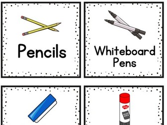 Early years visual classroom labels