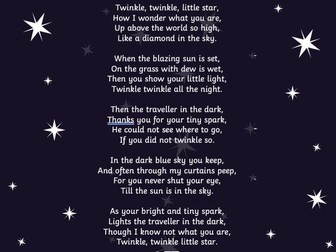 Ready, Steady, Write! – The Star (Twinkle Twinkle) | Creative Writing