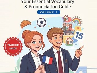 KS3 French Vocabulary Worksheets Printable + FREE 223 Flashcards | 10 Topics Beginner Pack