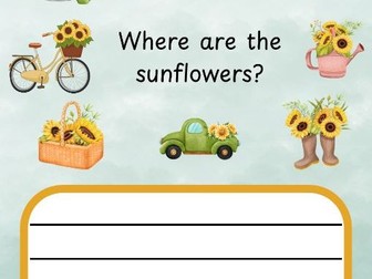Sunflower Writing - Where are the sunflowers?