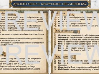 Ancient Greece Knowledge Organiser KS2 History
