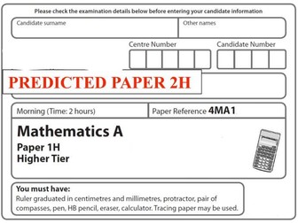 IGCSE MATHS PREDICTED PAPER 4MA1 2H JUNE 2026