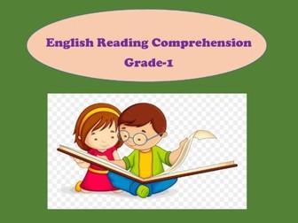 English reading comprehension worksheets for grade 1(set of 3)