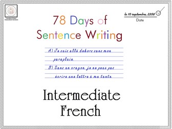 Intermediate French: 78 Days of Sentence Writing