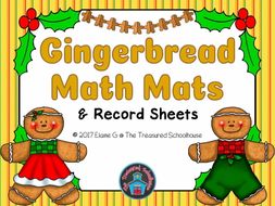 Gingerbread Math Mats and Record Sheets