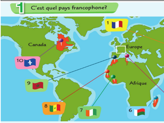 Y9 French Dynamo - Les pays francophones / les continents
