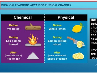 Chemical reactions  revision KS3 Science