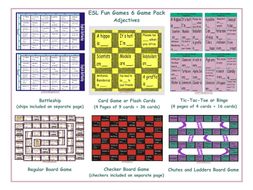 Adjectives 6 Board Game Bundle