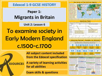 Migrants in Britain - Changes in Society 1500-1700 - GCSE History Edexcel - Lesson 6