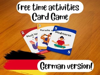 Vocabulary UNO: Free time activities (German)