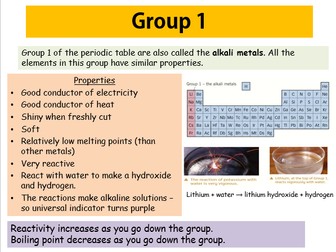 Activate Y8 C2.1 The Periodic Table - Summary PowerPoint
