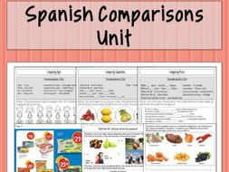Spanish Comparisons Unit / Los Comparitivos