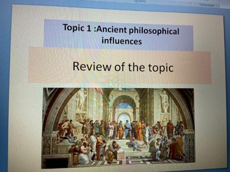 OCR A LEVEL : Ancient Philosophical Influences revision and exam questions