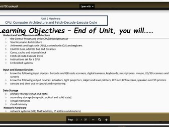 CIE Hardware - VN Architecture/FDE Cycle/Embedded Systems (Syllabus 23/25)