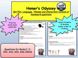 homer odyssey plot homework revision language themes questions characters