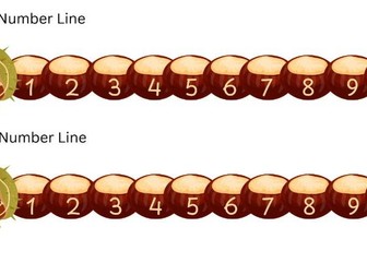Conker Number Line 1-10 Autumn EYFS Maths Nursery and Reception