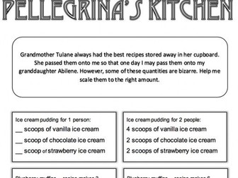 Year 4 Scaling Recipes