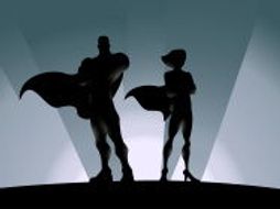 male and female superhero templates art potential stimuli for