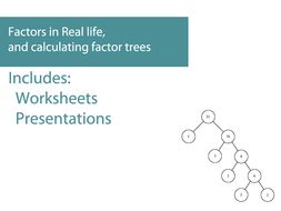Factors in Real life, and calculating factor trees