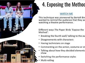 Drama Practitioner - The Paper Birds PowerPoint/ 4 hours worth of lessons