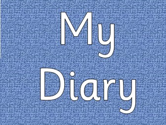 Independent Writing -  Diary Booklet
