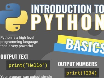 Introduction to Python Poster 1