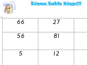 Times Table Bingo