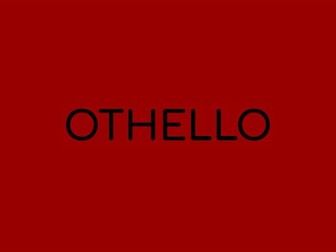 Othello A Level English Literature Presentation