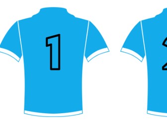 Football Shirt Number Cards