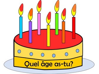 FRENCH - How old are you? - Quel âge as-tu?  et C'est quand ton anniversaire? - Worksheets