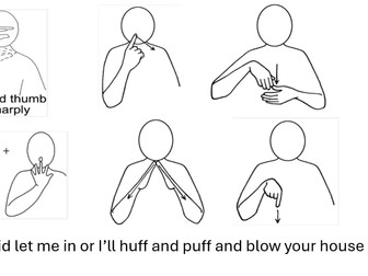 The Three Little Pigs story in Makaton