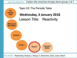 Aqa Gcse C2 The Periodic Table L7 Reactivity Of Group 1 And 7 By Aqa Gcse C2 The Periodic Table L7 Reactivity Of Group 1 And 7