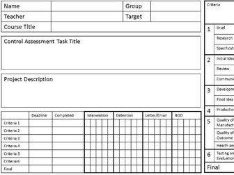 GCSE Design and Technology Coursework Template