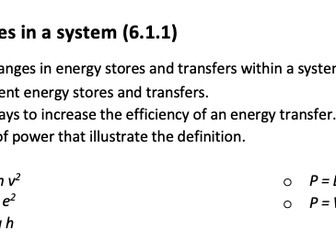 Combined Science Physics Student Concepts