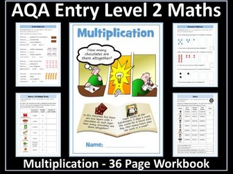 Multiplication Workbook - AQA Entry Level 2 Maths