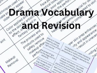 Drama Vocabulary Revision