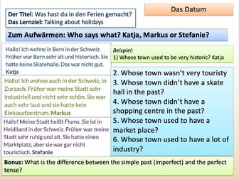 German - Stimmt! 2 Kapitel 1: Ich liebe Ferien! - Powerpoints & Resources