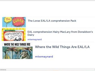 EAL Comprehension Pack 10 activities