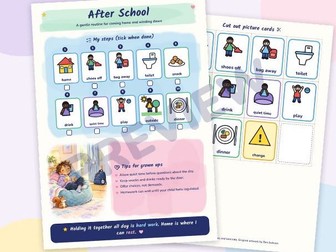 After School Routine: Visual Checklist for Calm Afternoons
