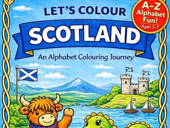 Scotland Alphabet Colouring Book