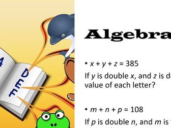 Year 6 Algebra Question Cards for Mastery