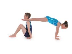 Pair and Trio Gymnastics - Front and Back Support Balances by Head Over ...