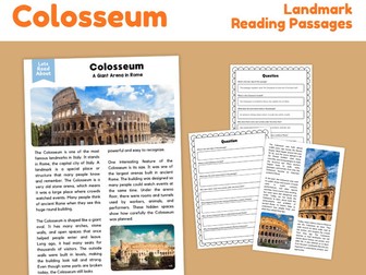 Colosseum Reading Comprehension | Landmark Reading Passages
