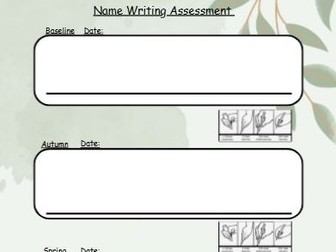 Name Writing EYFS Assessment