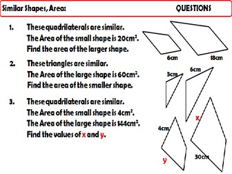 Similar Shapes - Area and Volume