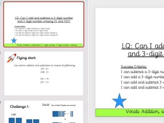 Maths weekly challenges x5 days- Year 3- Addition and subtraction