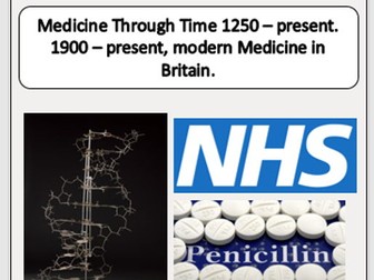 GCSE History Edexcel Medicine in Britain, Modern Medicine 1900-present work booklet