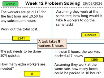 GCSE Maths  Problem-Solving Starters