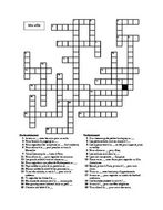 Ville (City in French) Crossword Teaching Resources