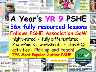 Year 9 PSHE + RSE Complete